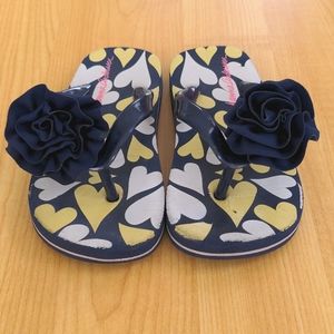 4/$25 Hanna Andersson flower flip flop